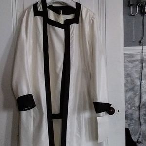 Ashro two piece. Ivory and black dress with jacket